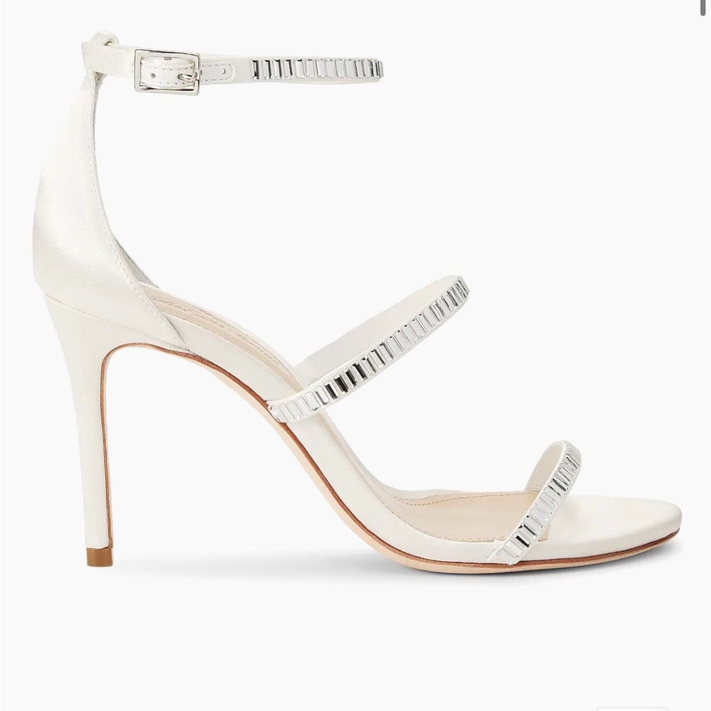Saks Fifth Avenue White Strappy Heels
